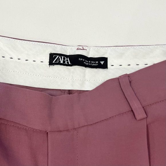 Zara full lenght menswear style pants (pink/lilac color) - Picture 2 of 4
